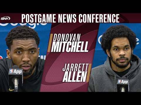 Donovan Mitchell & Jarrett Allen talk missed shots against Knicks in Cavaliers' Game 2 loss in ECF