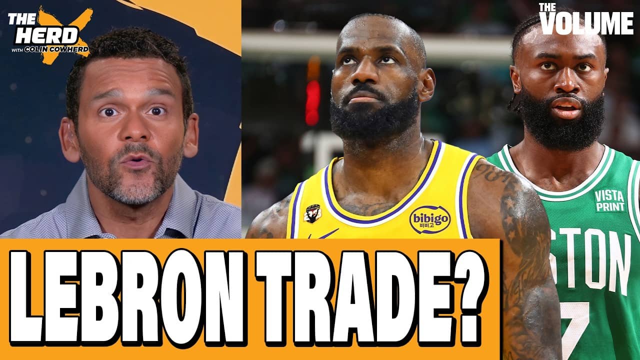 Why Cavaliers should TRADE for Lakers' LeBron James + Jaylen Brown leaving Celtics? | THE HERD