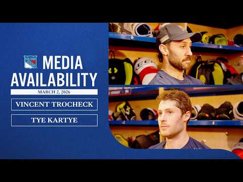 NYR vs CBJ: Vincent Trocheck & Tye Kartye Pregame Media Availability | March 2, 2026