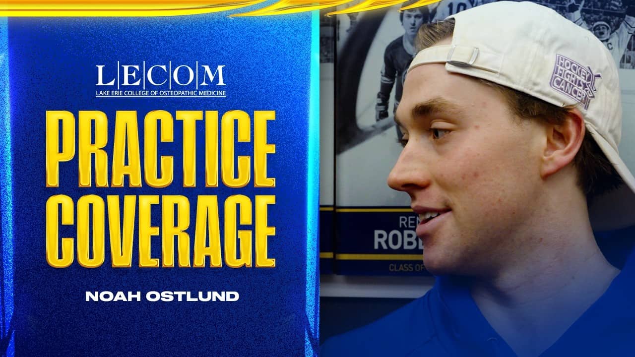 "Feeling Really Good" | Noah Ostlund On Returning To Practice Ahead of NHL Playoffs | Buffalo Sabres