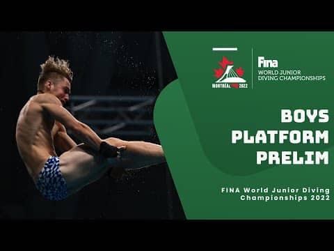 LIVE Diving Prelims | Boys 16-18 | Platform | World Junior Champs 2022