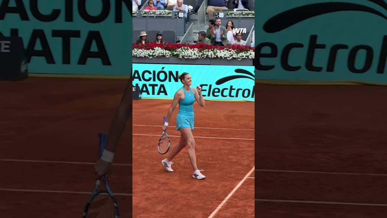 Karolina Pliskova bounces back and secures her place in Round 2 in Madrid! #wta #tennis #madrid