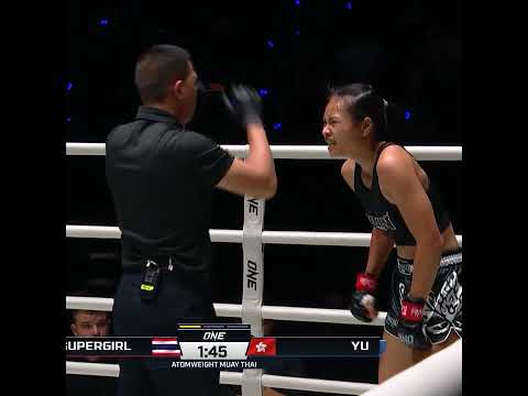 PUNISHING shots 😤 Yu Yau Pui stops Supergirl in Round 1! #ONEFightNight41