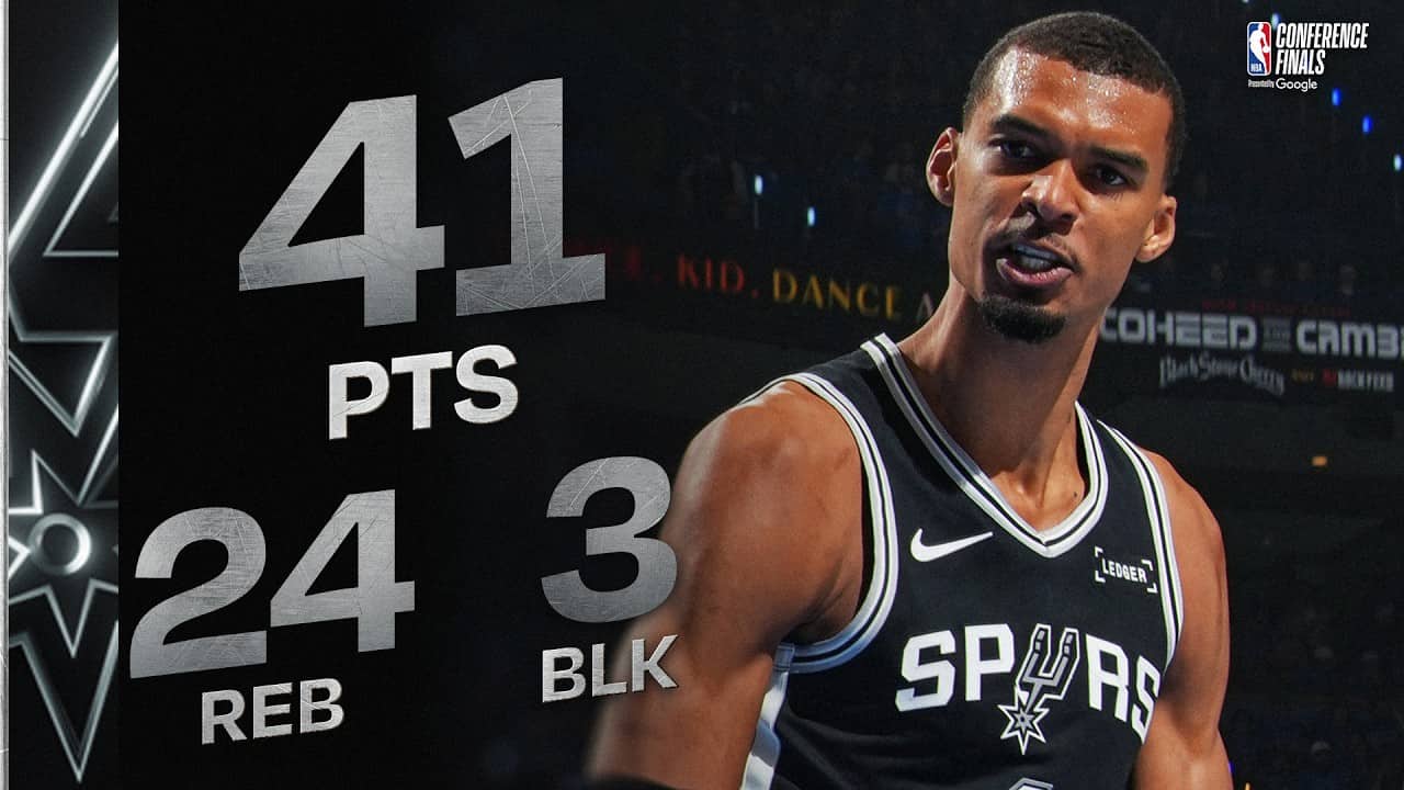 Victor Wembanyama Youngest Player in NBA History with a 40+ PT 20+ REB Playoff Game | May 18, 2026
