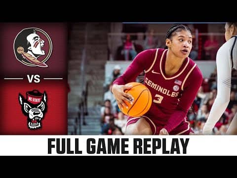 Florida State vs. NC State Full Game Replay | 2025-26 ACC Women's Basketball