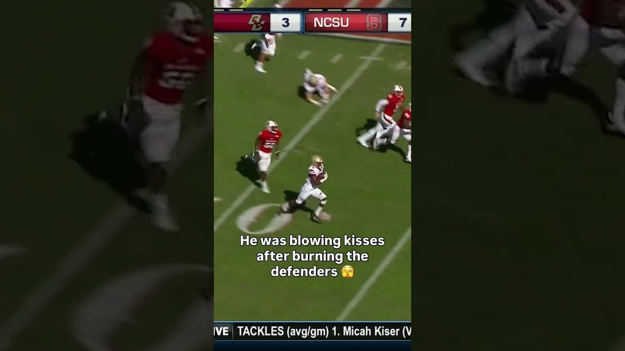 That speed is unreal 😮‍💨 #bostoncollege #accfootball #collegefootball