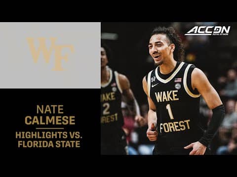 Wake Forest's Nate Calmese Highlights vs. Florida State