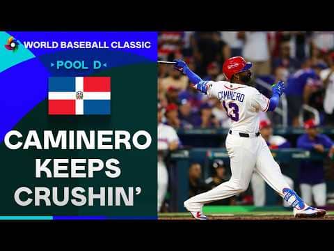 CAMINERO AGAIN! Junior Caminero hits a three-run home run for Team Dominican Republic! 🇩🇴