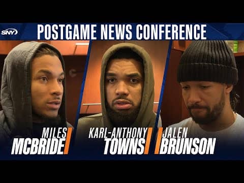 Jalen Brunson, Karl-Anthony Towns, and Miles McBride on snapping Knicks' losing streak