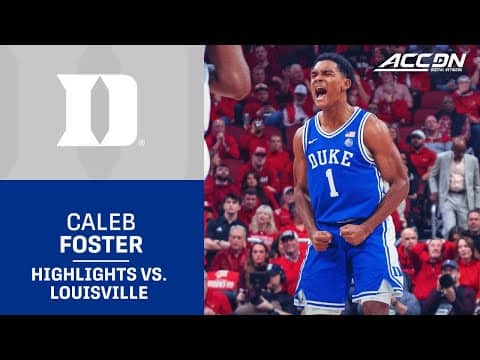 Duke's Caleb Foster's Monster Second Half Spurs Duke Win