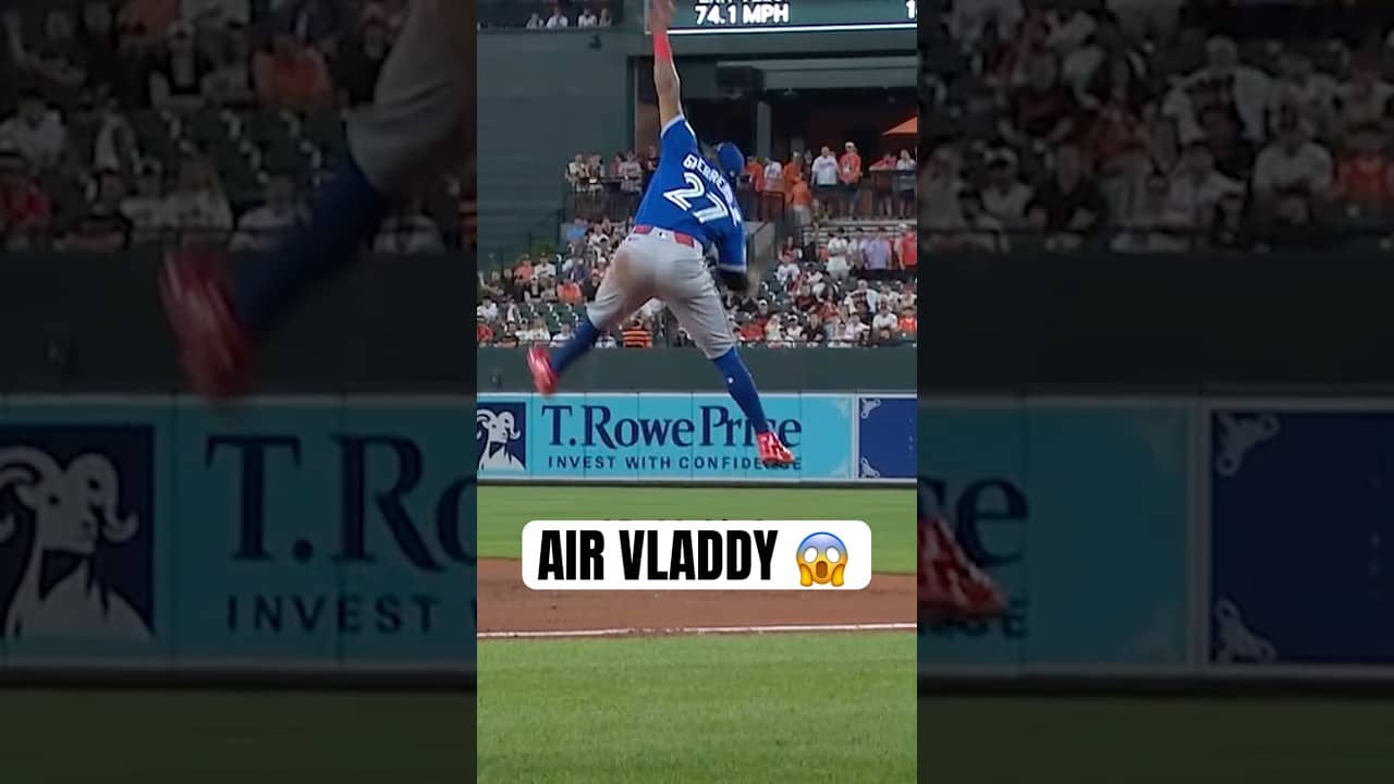 Vladimir Guerrero Jr. got UP on this play 🤯 #MLB #BlueJays