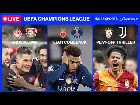 UEFA Champions League 24/7 ⭐ | Playoffs: PSG, Galatasaray & MORE | Thursday 2/26 | CBS Sports Golazo