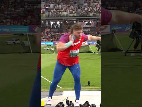 Unbelievable final attempt from Ryan Crouser ‼️ #worldathleticschamps #usa #shotput #athlete