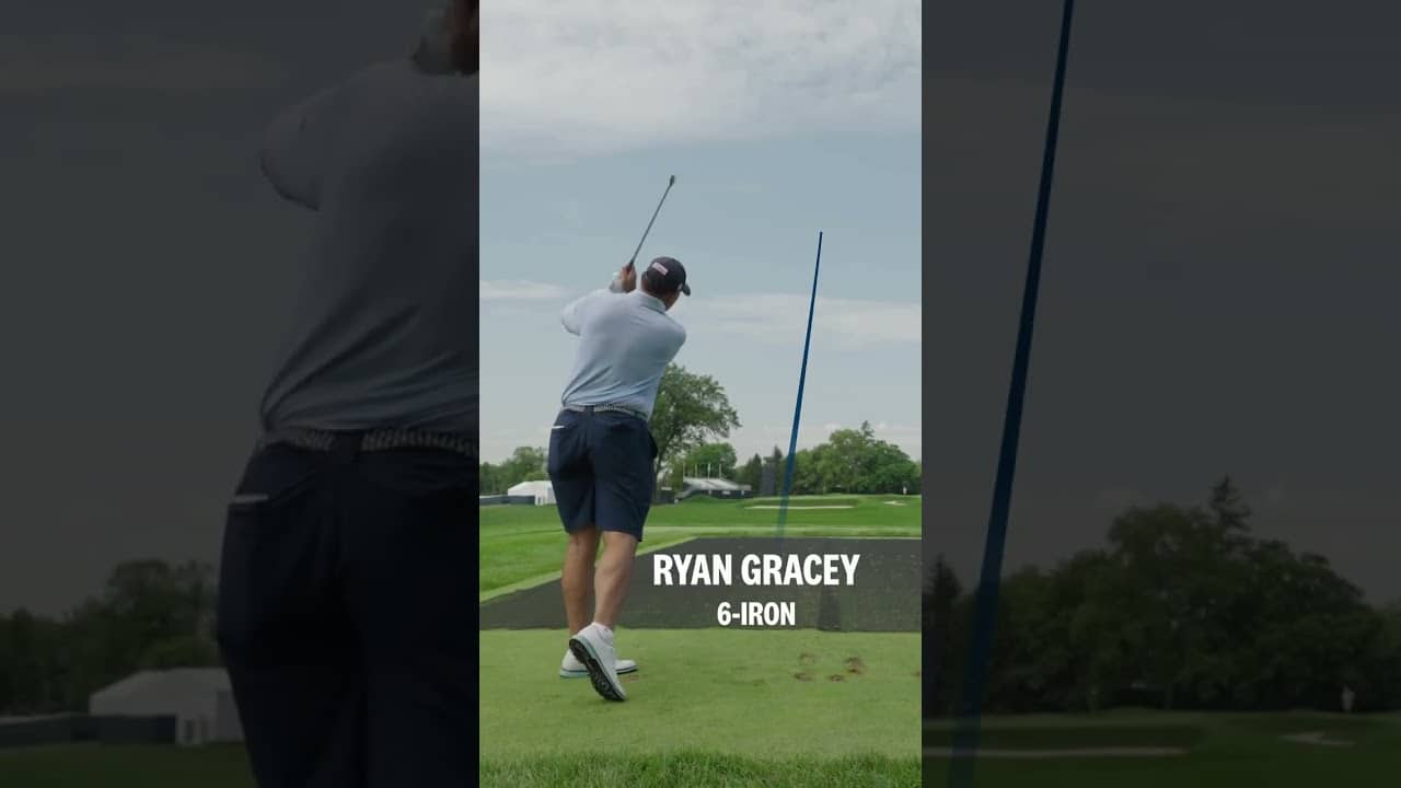 Ball striking clinic at the U.S. Senior Open 👌 What club are you pulling from 156?