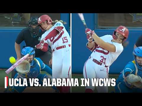 Clutch Home Runs 🚀 UCLA Bruins-Alabama Crimson Tide | Full Highlights | Women’s College World Series