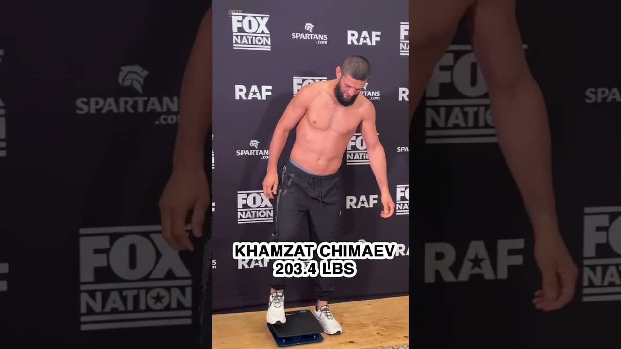 Khamzat Chimaev WEIGHS OVER 200 POUNDS for RAF 10, Dillon Danis match - MMA Fighting