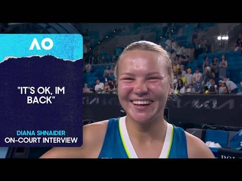 Diana Shnaider On-Court Interview | Australian Open 2026 First Round