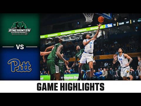 Binghamton vs Pitt Game Highlights | 2025-26 ACC Men's Basketball