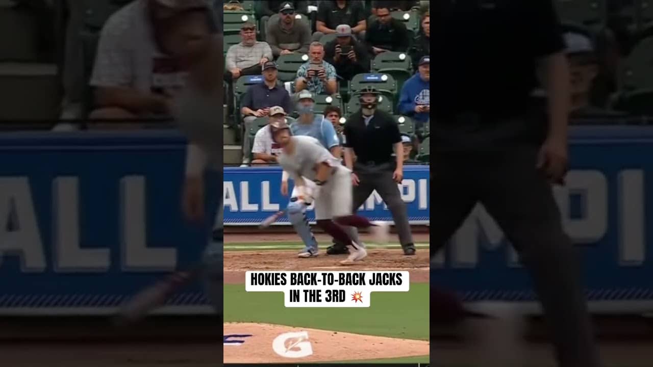 Back-to-back Hokie hammers by Ethan Gibson and Henry Cooke🔥#virginiatech #collegebaseball #baseball