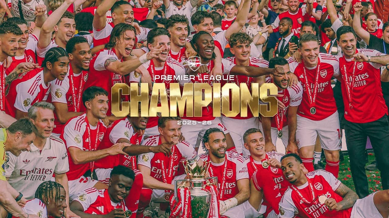ARSENAL LIFT THE PREMIER LEAGUE TROPHY | 2025/26 CHAMPIONS