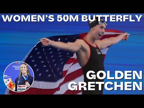 Golden Gretchen Sweeps 50m & 100m Butterfly with Double Gold!