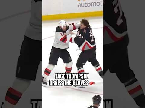 TAGE THOMPSON VS STEFAN NOESEN 🥊🥊🥊 #nhl #fighting #fight #hockey