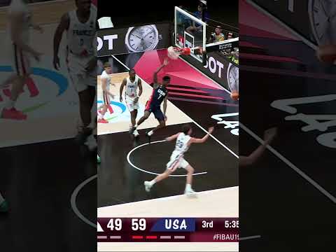 AJ Dybantsa is an absolute showman 🍿 #FIBAU19