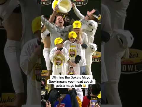 4.5 gallon bath of Mayo for Wake Forest HC Jake Dickert and his family 😭