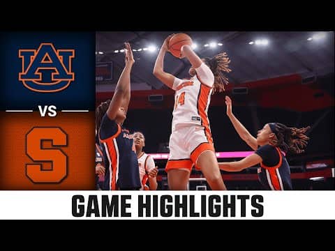 Auburn vs. Syracuse Game Highlights | 2025-26 ACC Women's Basketball