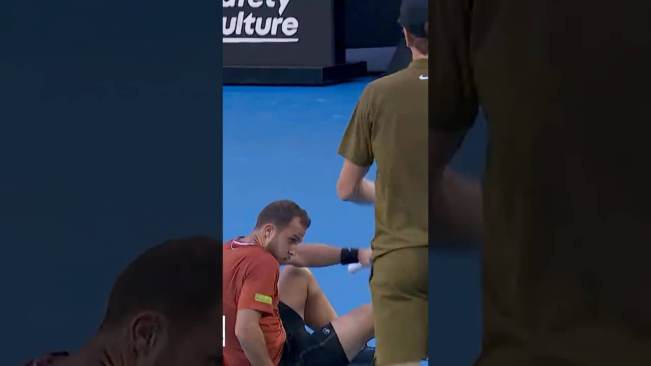 Drop shot so good Sinner makes him FALL OVER! 😱