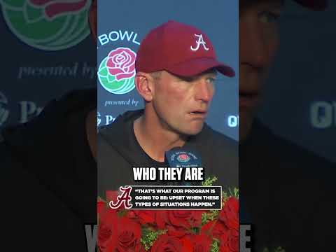 Kalen DeBoer opened up about the emotions from Alabama's Rose Bowl loss to Indiana #CFB #Alabama