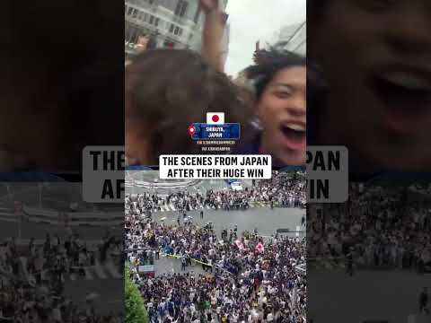 Japan's astonishing win over Tunisia led to the festivities