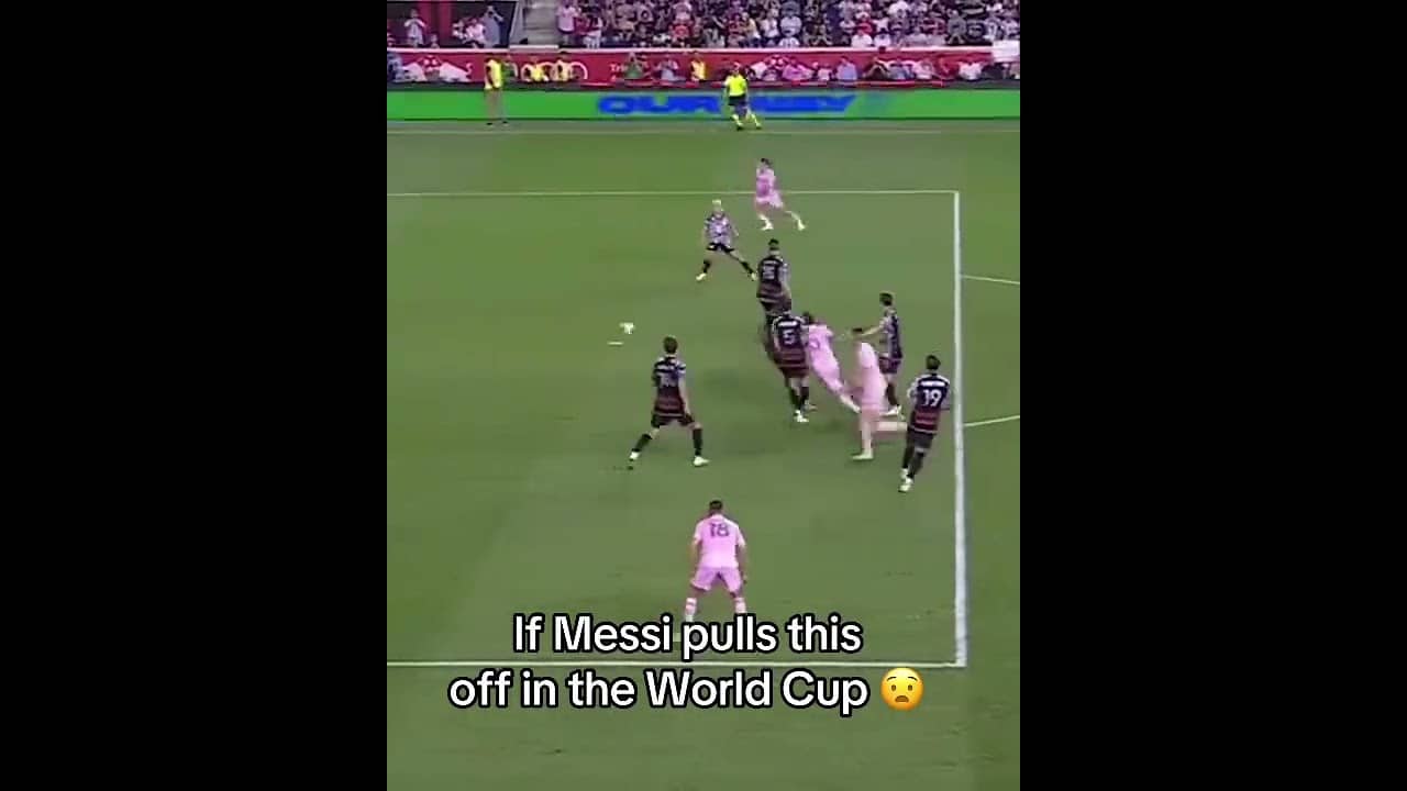 This angle of Messi’s pass 😳 (via MLS on Apple TV)