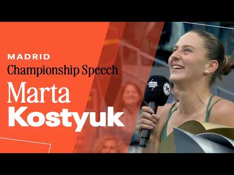 Marta Kostyuk championship speech | 2026 Madrid