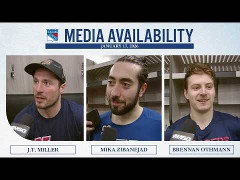 NYR at PHI: J.T. Miller, Mika Zibanejad & Brennan Othmann Postgame Media Avails | Jan. 17, 2025