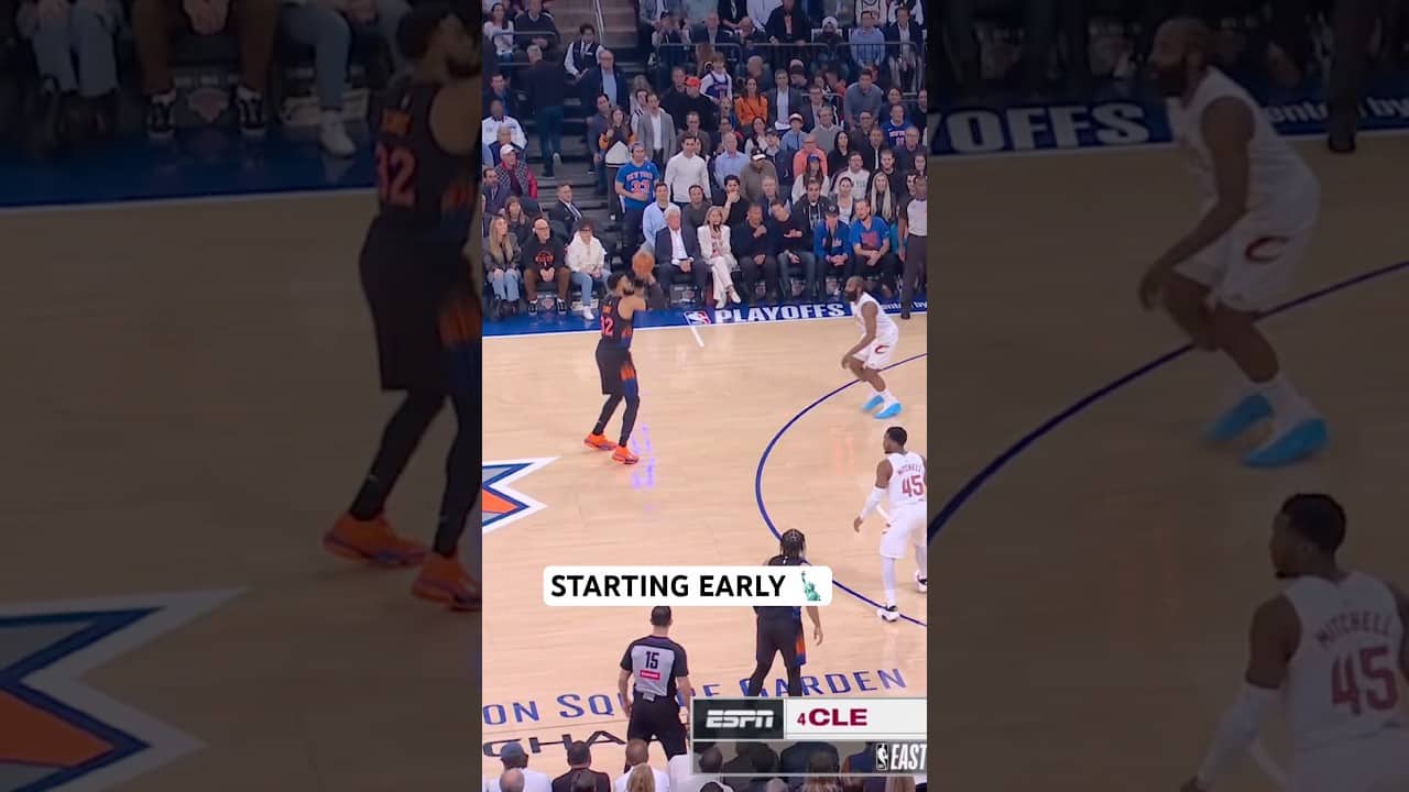 The Knicks flexing their muscles early in Game 2