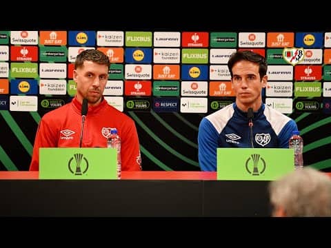 Íñigo Pérez y Lejeune en la previa del Rayo Vallecano -  FC Drita