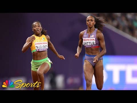 Anavia Battle rallies past Ta Lou-Smith for 200m semifinal win, finals berth in Tokyo | NBC Sports