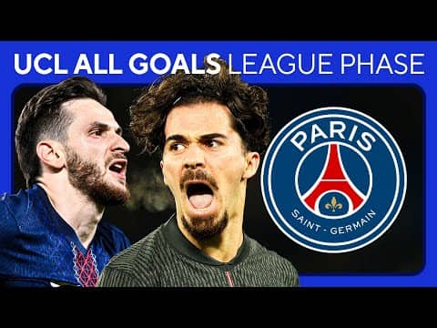 PSG ALL GOALS in the LEAGUE PHASE of the UEFA Champions League