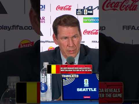 Belgium's Rudi Garcia shares what USA's Flo Balogun said to him after yesterday's match