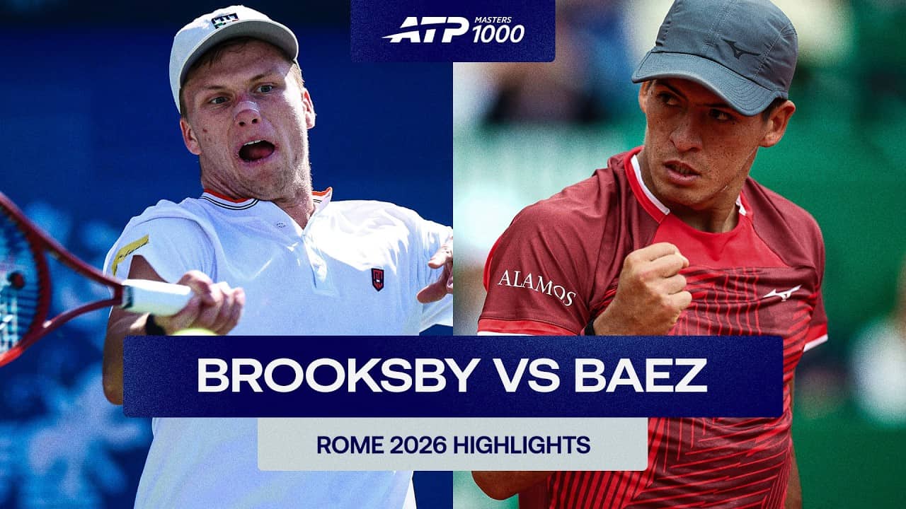 Jenson Brooksby vs Sebastian Baez Highlights | Rome 2026 Round 1