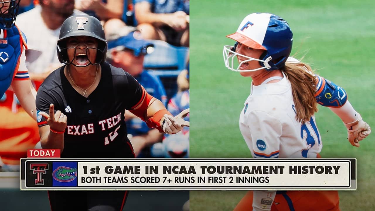 OFFENSIVE FIREWORKS in Texas Tech-Florida softball super regional finale | Game 3 highlights