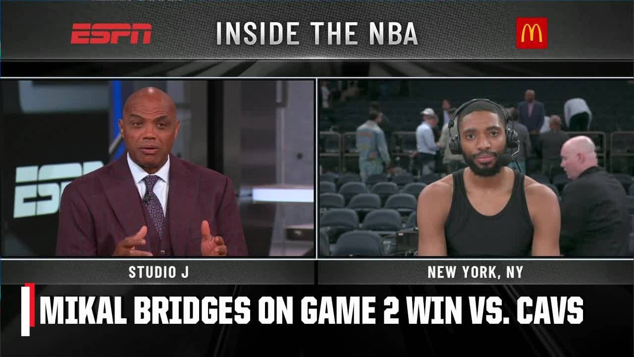 ‘We’re LOCKED IN’ 🔒 Mikal Bridges on the Knicks' ECF Game 2 win over the Cavs | Inside the NBA