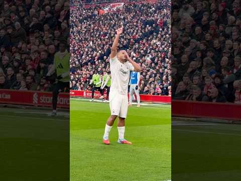 Murillo with the opener at Anfield. 🔥