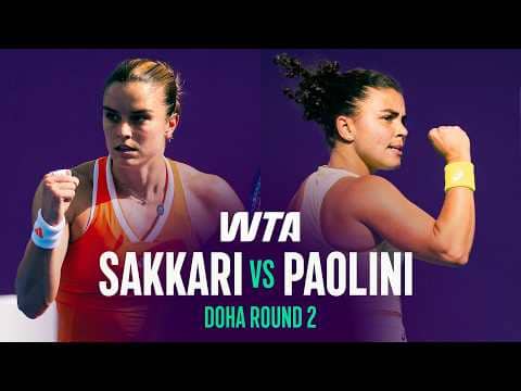 Maria Sakkari vs. Jasmine Paolini | 2026 Doha Round 2 | WTA Match Highlights