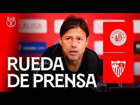 Rueda de prensa de Matías Almeyda previa al Extremadura-Sevilla FC de la Copa del Rey | 📡 EN DIRECTO