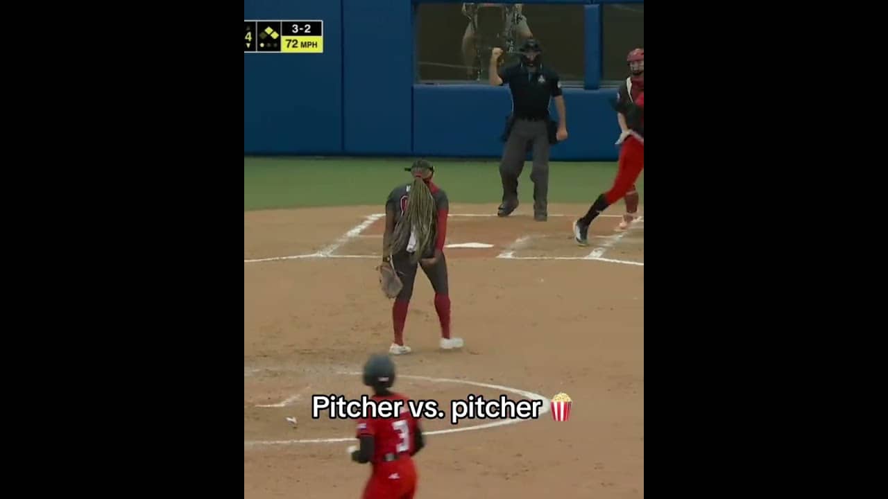 Alabama’s Vic Moten after striking out Texas Tech’s NiJaree Canady 🔥