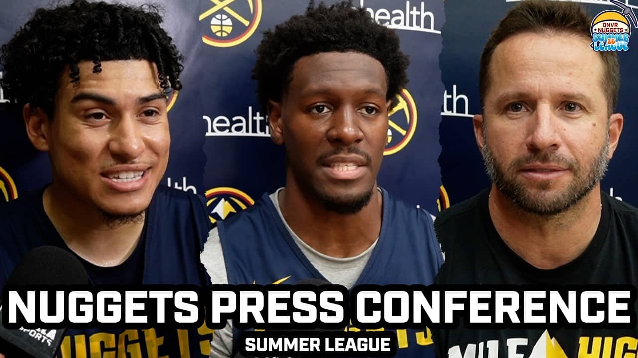 KJ Simpson & Nuggets Press Conference After Summer League Practice