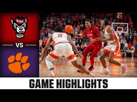 NC State vs. Clemson Game Highlights | 2025-26 ACC Men's Basketball