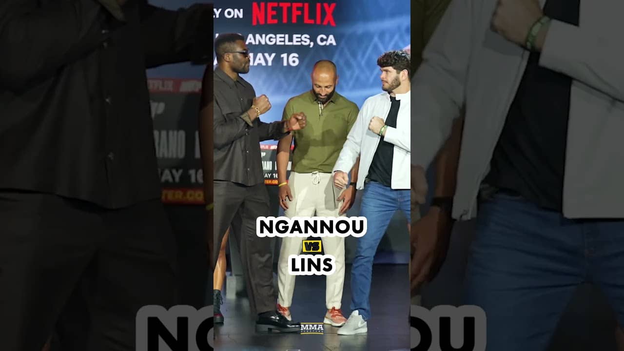 Francis Ngannou vs. Phillipe Lins faceoff in New York | Rousey vs. Carano | MMA Fighting